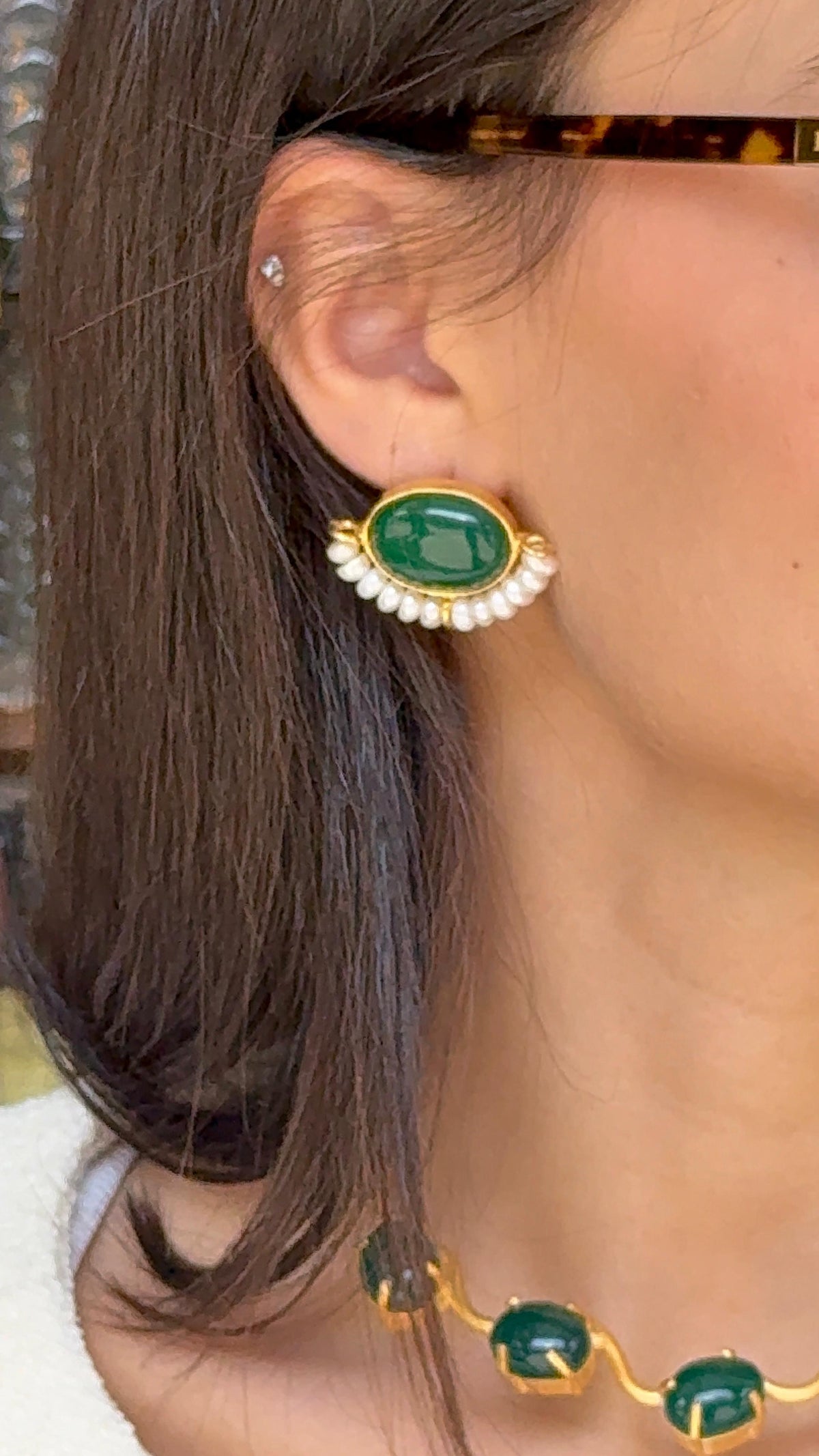 Emerald Muse earring